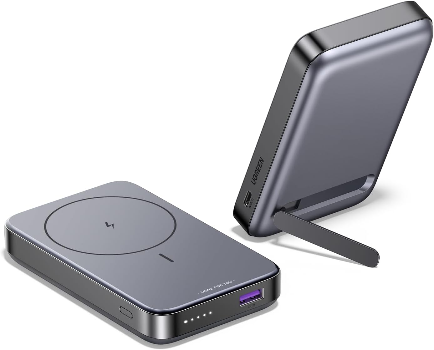 UGREEN Wireless Magnetic External Battery 10000mAh USB C USB A Fast Charge PD QC 3.0 20W Power Bank Induction Qi 15W Max Compatible with iPhone 15 Plus Pro Max iPhone 14 13 12 Pro Max MagSafe