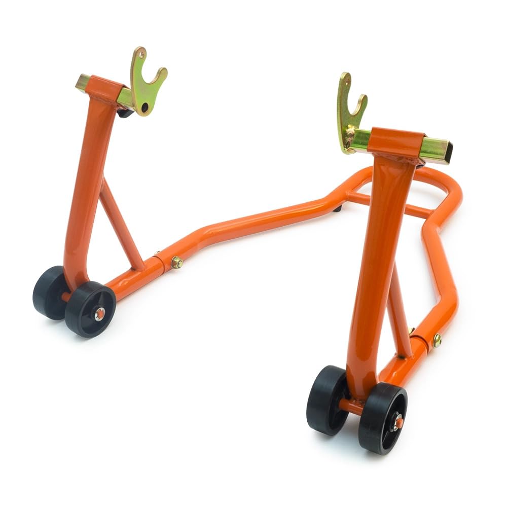 Béquille lève-Moto Support Roue arrière avec fourches pour Prise sur diabolos - Orange