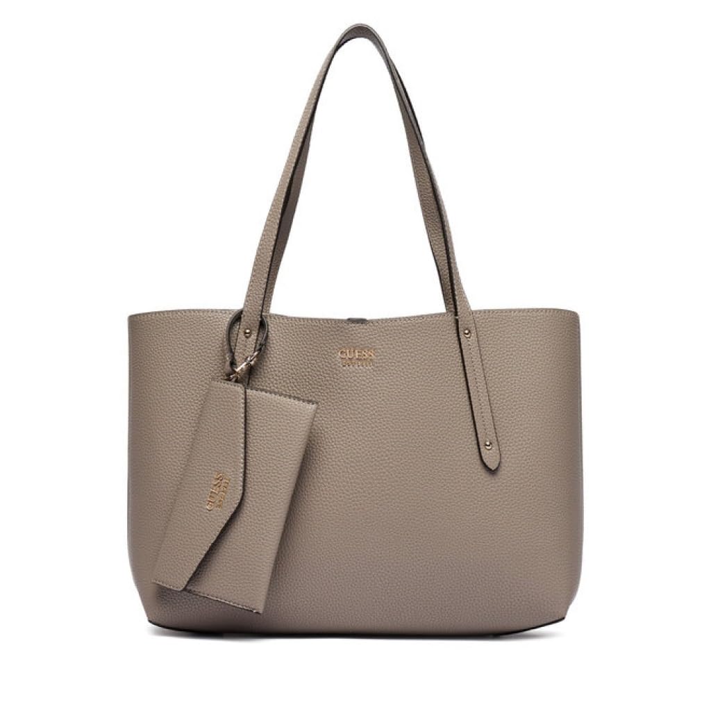 GUESS Borsa shopper Brenton reversible tote con pochette dark taupe BS26GU07 PG964823