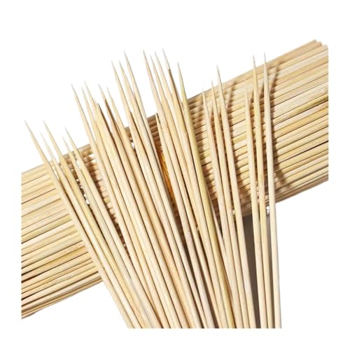 PFCFPNMTGV 90 brochetas de bambú calidad alimentaria, desechables, madera natural, largas, for barbacoa, frutas, 15/20/25/30 cm Accesorios para barbacoa(15CM)