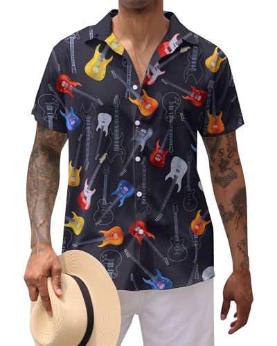ALISISTER Mens Button Down Short Sleeve Dress Shirt Novelty Hawaiian Holiday Summer Funny Tops