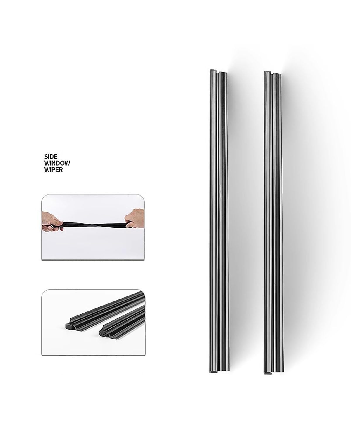 Escobilla limpiaparabrisas Para Tanque 300/400 Limpiaparabrisas Ventana Lateral Coche Vidrio Anti-lluvia Y Niebla Raspador Doble Con Tira Goma