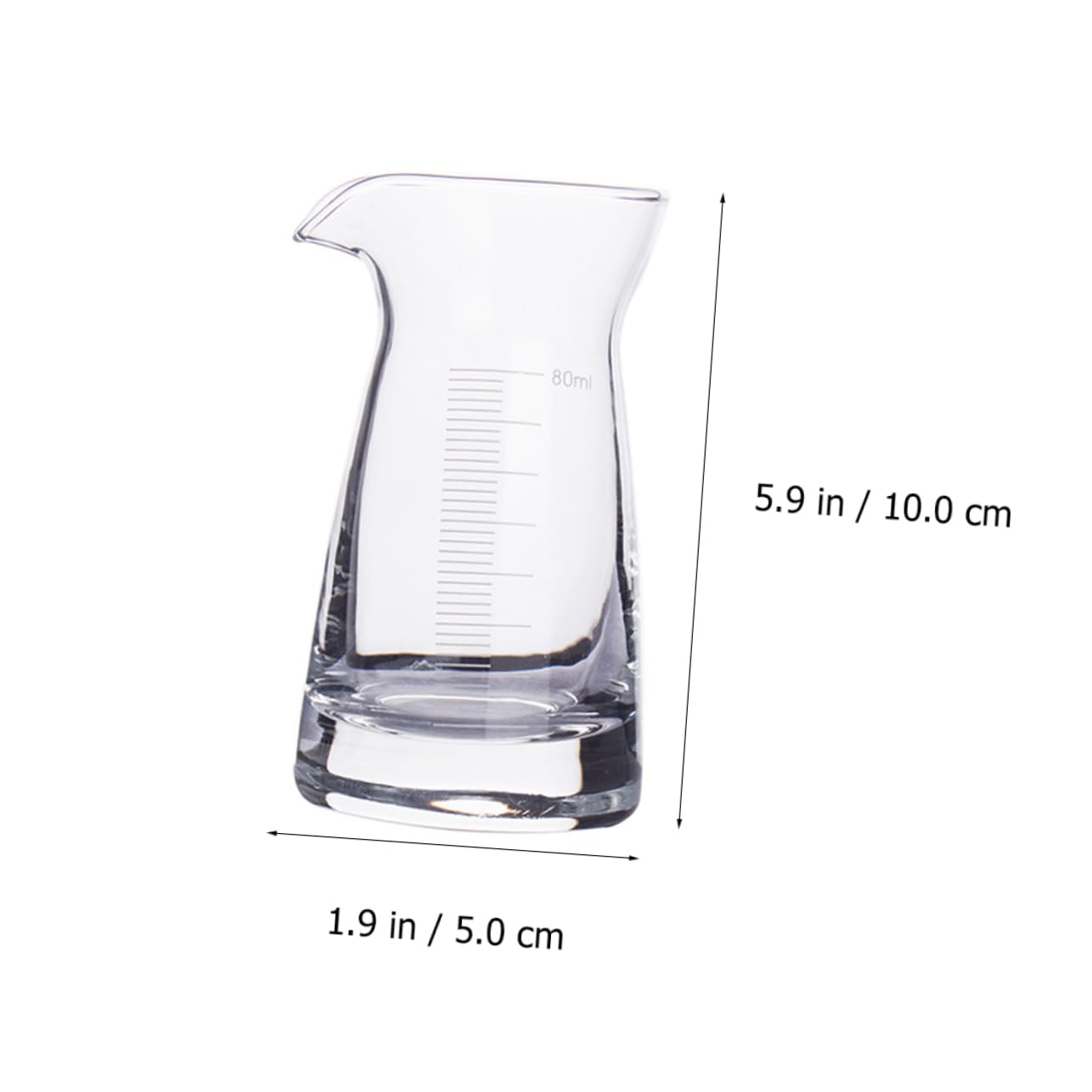 6Pièces Tasse à Mesurer Verre Lot de Verres à Mesurer Échelle Claire pour Cocktails Boissons Cuisine Outils de Bar