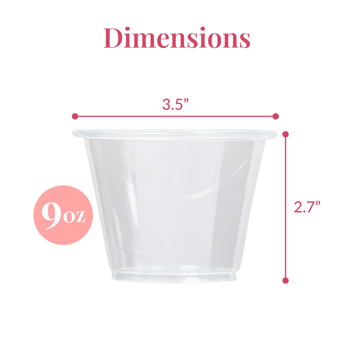 Amazon | 透明 プラスチックカップ 200個 - 9オンス | 硬質
