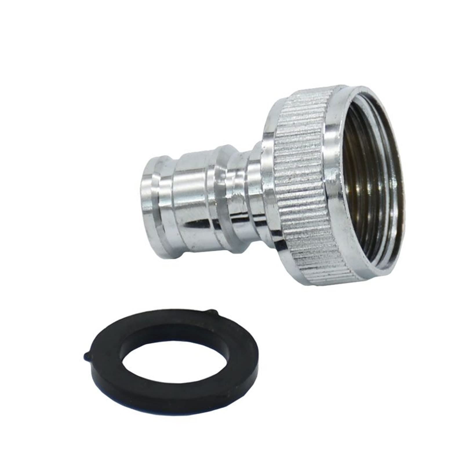 Adaptador de Conector de Utilidad Adaptador de Conector de Manguera Rosca Hembra de Latón Conector de 3/4 a 5/8 "Conector Rápido de Jardín Plateado Adaptador de Grifo Dere 20 Piezas/Plata