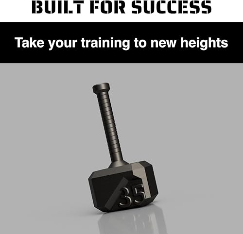 Miniatura 5 de Tribe WOD Hammer - Pesa rusa de 15-70 libras + ajustable  Equipo de entrenamiento cruzado para construcción muscular, cardio, fitness, pesas para