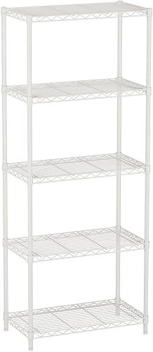 Miniatura 30 de SINGAYE Estante de almacenamiento con 5 estantes de alambre para armario, baño, despensa de metal, cocina, pequeña estantería de garaje,