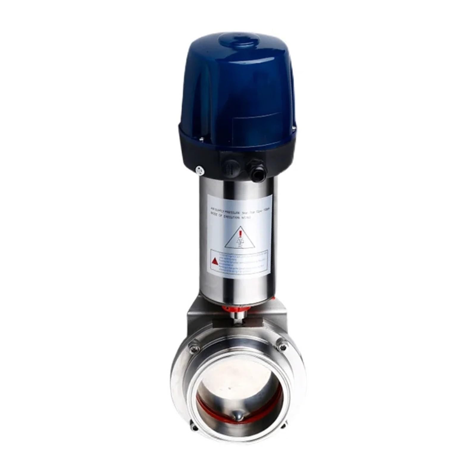1-1/4" Pneumatic Butterfly Valve Intelligent Switch Type Clamp OD 50.5MM Actuator Single Acting Stainless Steel 316