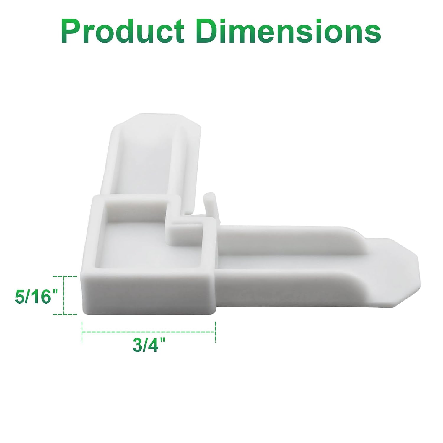 MP7729 Screen Frame Corner 5/16 in. x 3/4 in.- Replacement Parts for Sliding Windows, Casement Windows, Screen Doors & Storm Door Inserts White Plastic 10PK