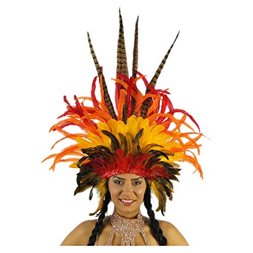 Empress Sun Carnival Feather Headdress - Adult Cosplay/Halloween Costumes