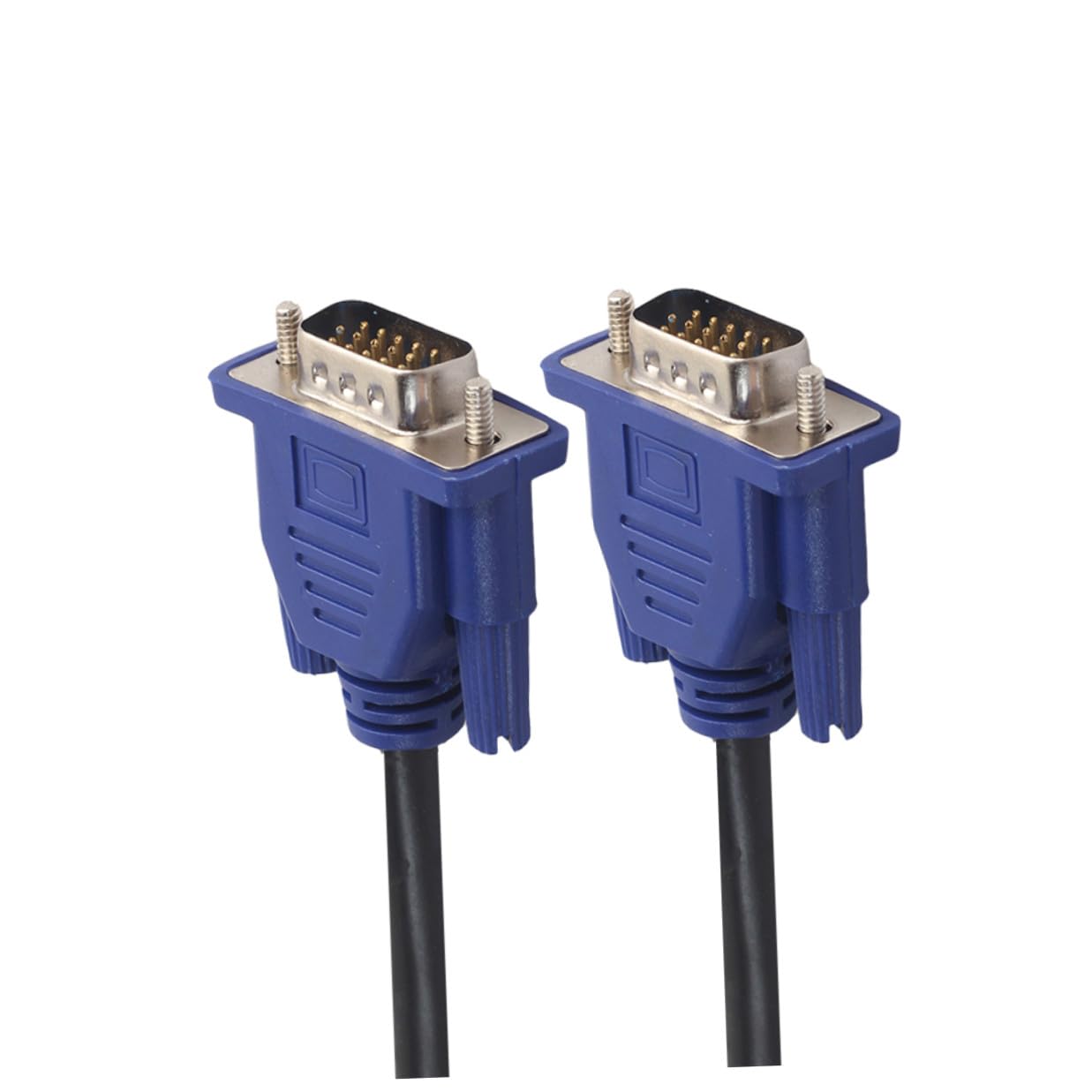BESPORTBLE 5 Meters Vga Cable Male to Male Video Cord with Ferrite Core for Computer PC Monitor Projector Display Black Cable with Blue Connector Suitable for Office and Home Use