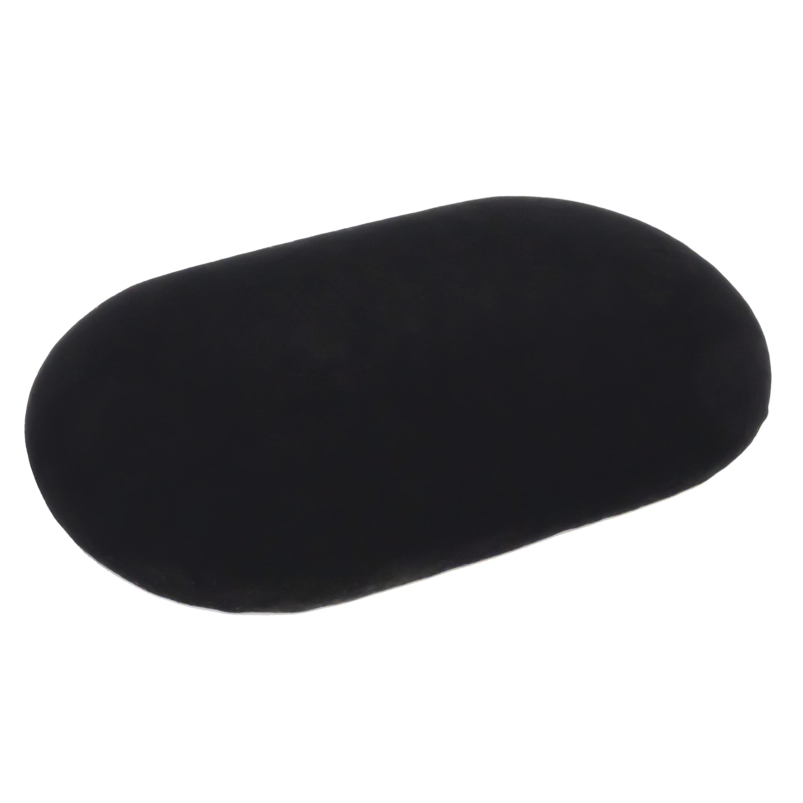 Black Velvet Oval Jewelry Display Pad, Size 4?W x 7?L (Quantity 5) (5, Black)