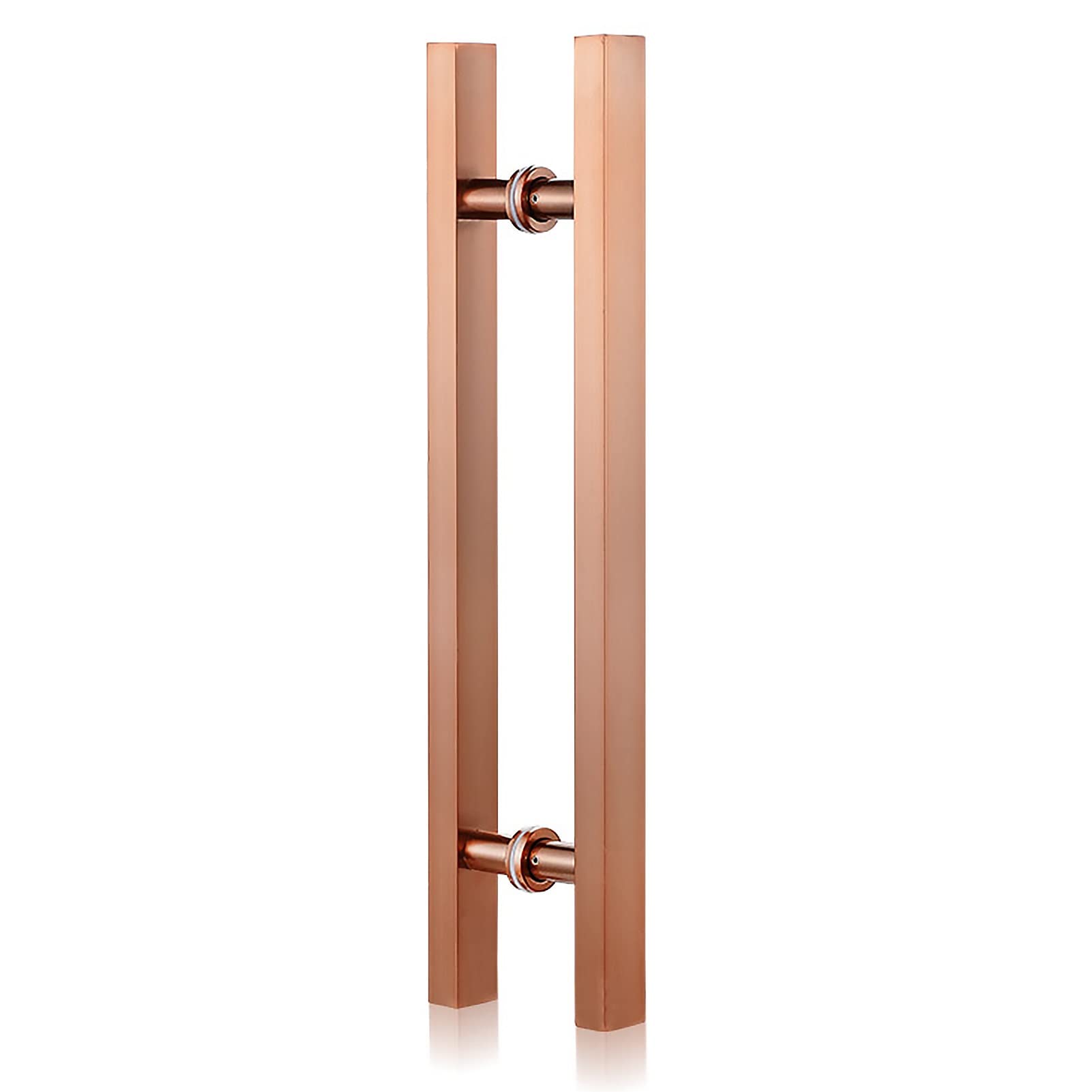 BHGFYXBS 24/40 In Push Pull Door Handle, Brushed Stainless Steel Classic Square Gate Handles, For Kiten Shower Por Entry, Back To Back Mounted/D/50Cm/19.7In,Rose D-80Cm/31.5In,Rose D-80Cm/31.5In