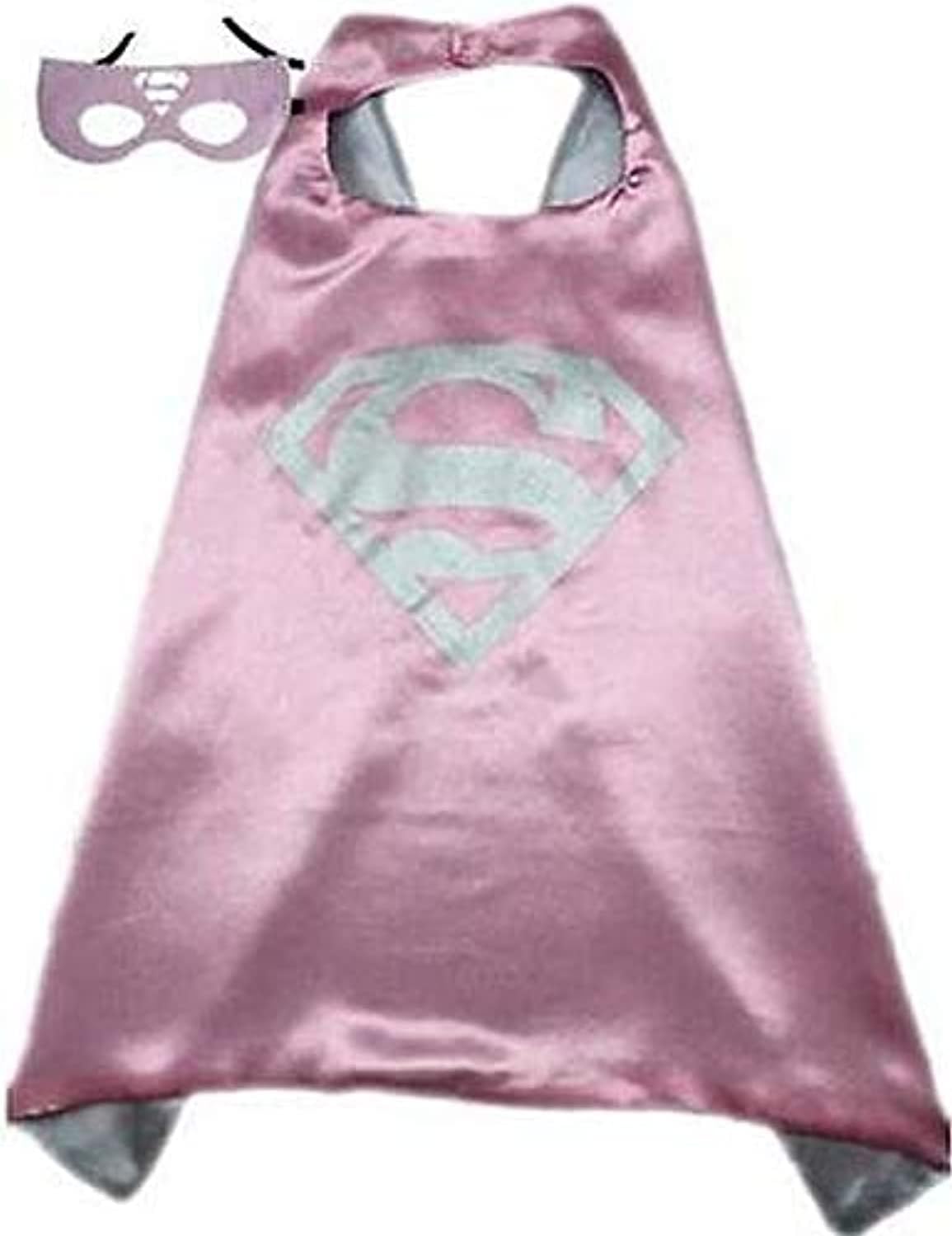 Kids/ Adults Boys and Girls Mini Funny Super Girl Costume with Mask and Cape