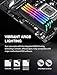 EZDIY-FAB RH01 ARGB RAM Heatsink, RGB Memory Heat Spreader for DDR5 DDR4, Aluminum RAM Cooler with 5V 3-Pin ARGB Lighting, Gaming PC Memory Cooling,1 Pack - Black
