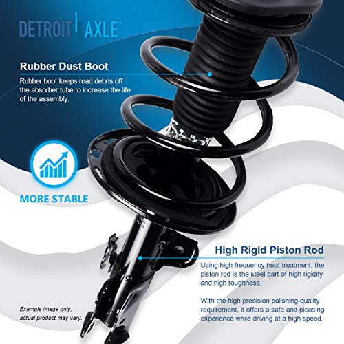 Image of Detroit Axle - Front Lower Control Arms w /Ball Joint Struts + Rear Shocks Replacement for 2006-2012 Toyota RAV4