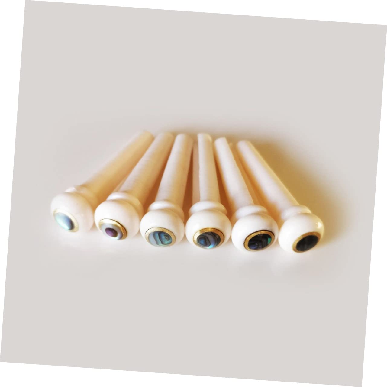 Toyvian 18pezzi Perni Per Ponte Chitarra Acustica Da Osso Di Mucca Con Inlay Punto Per Stile e Durata Compatibili Con Chitarre Folk Accessori Di Alta Qualità Per Sostituzione e