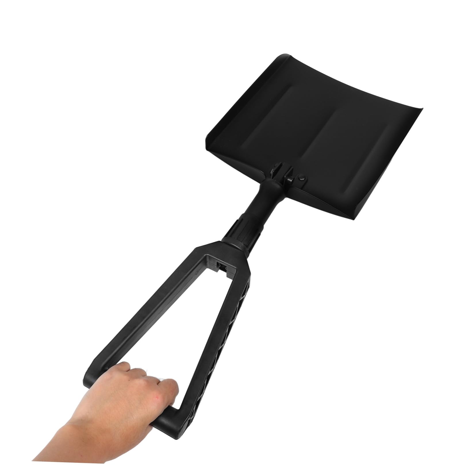 Vaguelly Pala de Nieve Plegable de Invierno raspador de Hielo de Nieve Cepillo de Nieve raspador de Hielo para Coche empujador de Nieve Mango de Hierro rociado Black