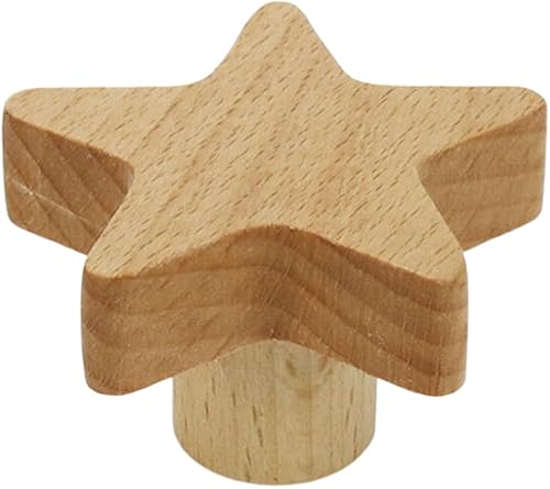 Miniatura 3 de Moons and Stars - Juego de 7 ganchos de madera para colgar sombreros, gorras, bolsas (6 estrellas + 1 luna)