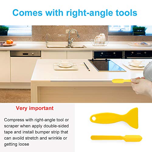 Tables Corner Guards Baby Child Safety, 20ft(6m) Soft Silicone Bumper Strip Furniture Clear Toddler Edge Protectors Baby Proofing - Thumbnail 5