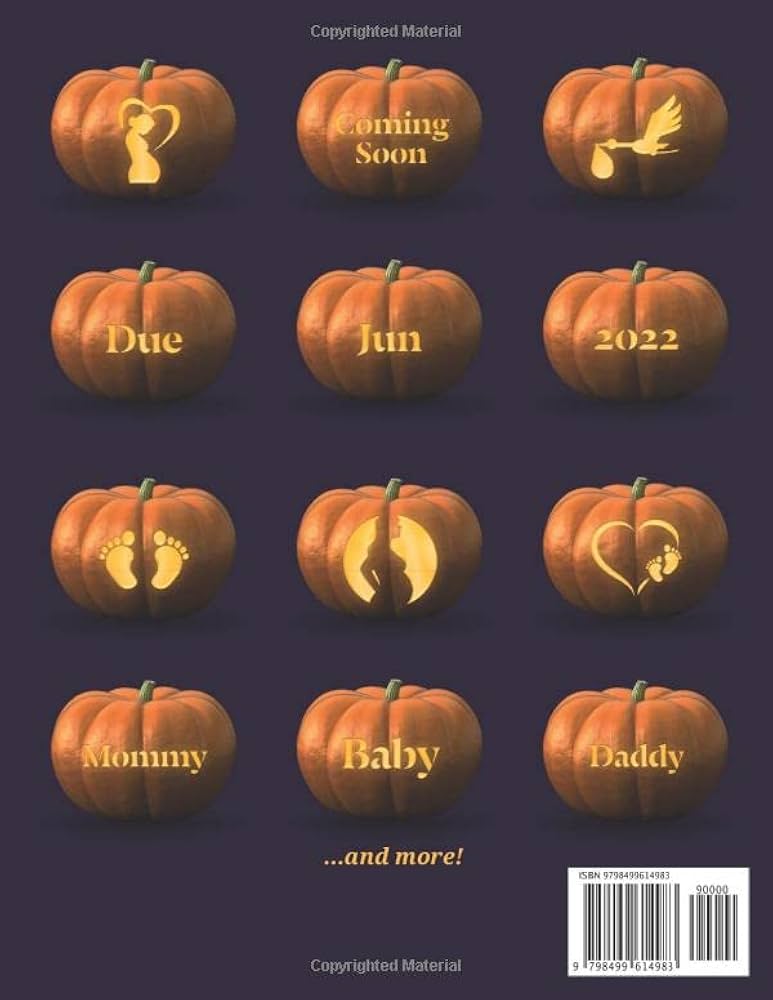 Pregnancy Announcement Pumpkin Carving Stencils: Share the exciting news about your new little pumpkin! Over 50 pages of easy to use baby announcing ... designs (Best Pumpkin Carving Stencils 2024): Publishing, Creative