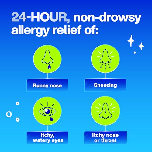 Image of Juniors Claritin Max Strength 10mg Chewables, One Dose for 24-Hour Non-Drowsy Allergy Relief, Children's Allergy Medicine, Kids Chewable Allergy Medicine, Ages 6+, Grape Flavored, Dye-free, 30 Tablets