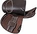 Henri de Rivel Pro Concept Close Contact Saddle – Covered Leather Jumping Saddle for Equestrian Riders - Havana - 18.5 - Regular