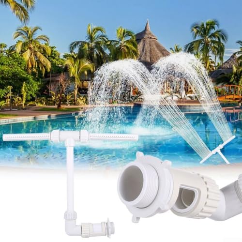 Fontana a doppia testa per piscina, getto a cascata regolabile con fontana a doppia testa