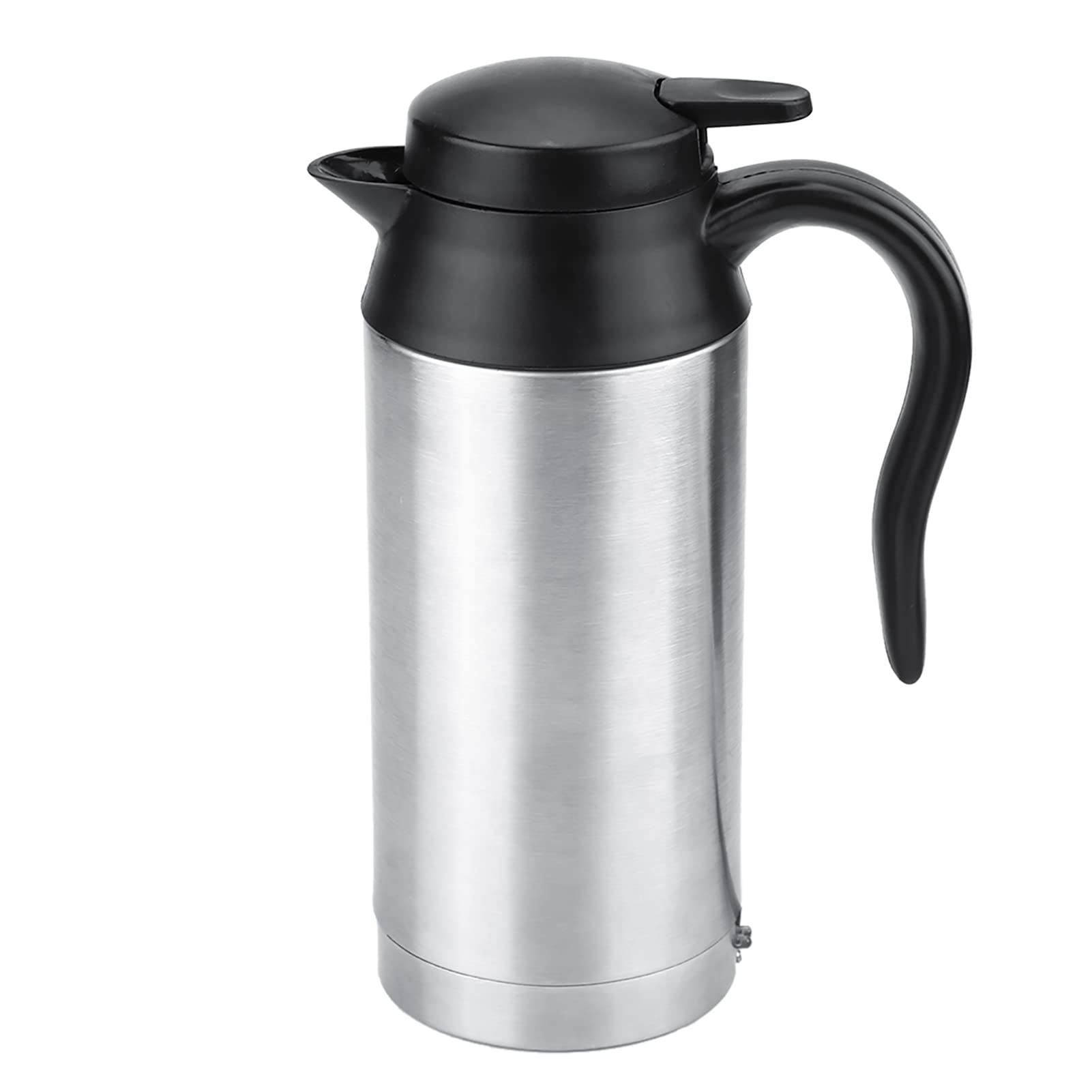 Termo eléctrico con calefacción para Coche de 12 V y 750 ml, Taza de Viaje portátil de Acero Inoxidable para café y té, para Viajes, Bebidas Calientes para Llevar