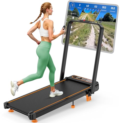 Image of Walking Pad with 10% Incline & Handle Bar, Low Noise Walking Pad Treadmill for Home Small, Upgrade 3.5HP Treadmill with Incline, 4 in 1 Portable Compact Walking Pad with Incline /APP 350lbs