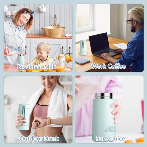 270ml Leakproof Mini Flask - Food Grade Stainless Steel Travel Drink Bottle with Carry Handle for Hot & Cold Beverages - Image 7