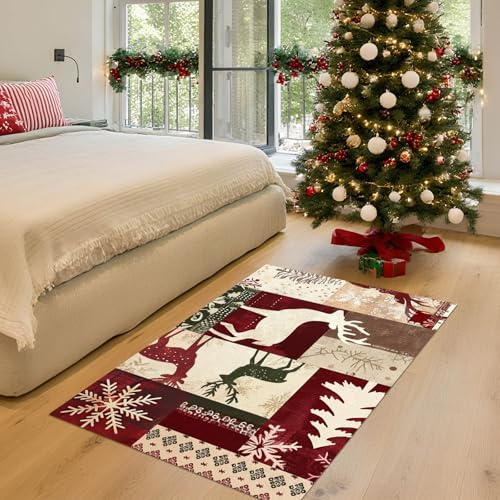Tapete navideño lavable 2x3 pies antideslizante miniatura 6