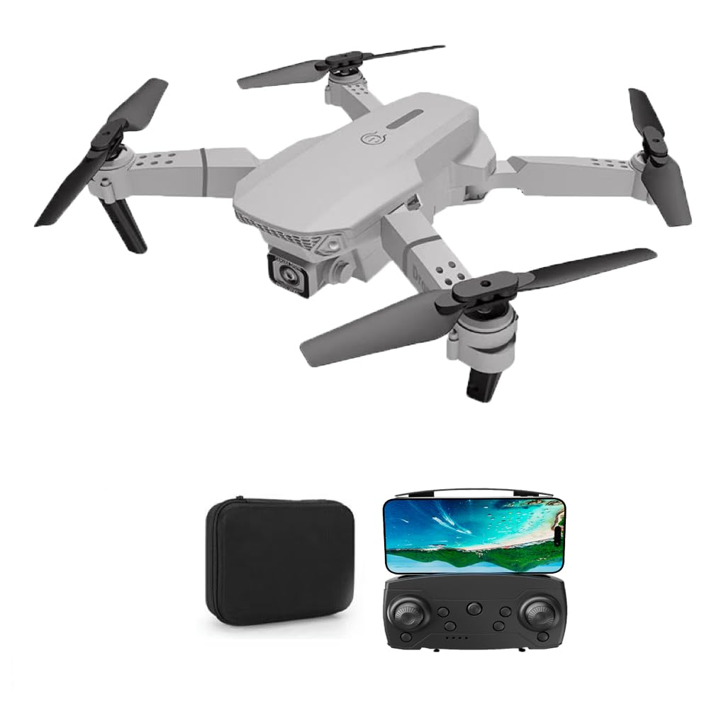 Drohne mit kamera 4k，drohne für kinder，drohne mit kamera 4k erwachsene-Cremegrau