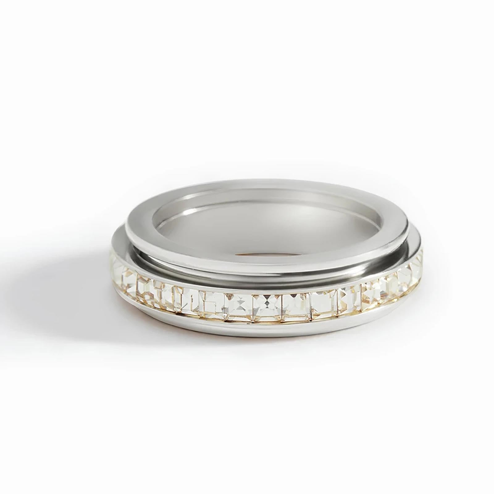 Ring Ringe Damen Bijouterie Herren Top Qualität Drehen Spinner Ringe Mit Zirkonia Einzigartige Gold Farbe Herren Schmuck Besten Freund
