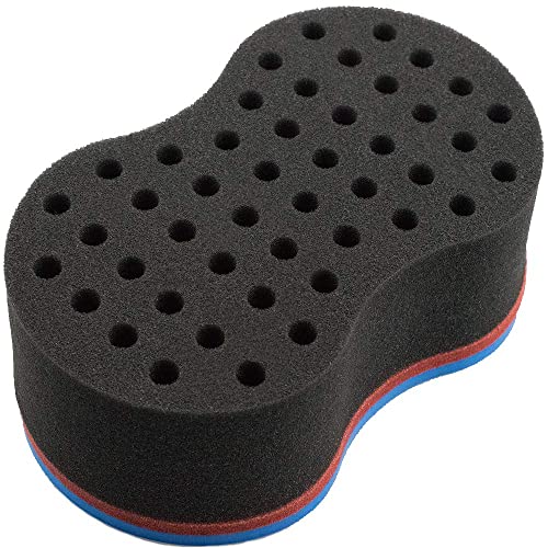 Nicoone 1 Pcs Hair Sponge Brush Large Holes Sponge for Hair Twists Afro Coils Curling Brush for Home and Barber - Image 3