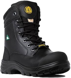 Tiger Face Safety Men's CSA Waterproof Steel Toe Leather Work Boots 7888