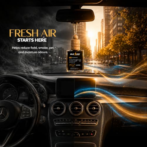 Image of Car Perfume Combo Pack of 2 Air Freshener | Ocean Drift & Midnight Leather | Odour Eliminator for Cars, SUVs, & Vans | Premium Auto Interior Freshener Gift Set | 20ml