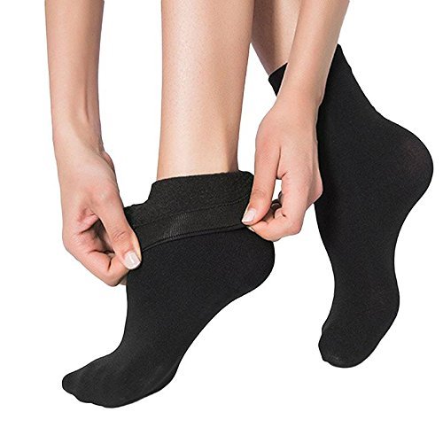 Kyron Fashions WOMENS THUMB CUT VELVET SOCKS, VERY HOT FLEECE VELOUR MATERIAL
