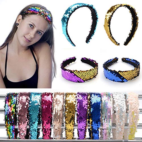 VPbao Fascia reversibile con paillettes a forma di...