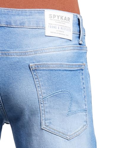 Image of Spykar Men's Slim Fit Low Rise Casual Jeans