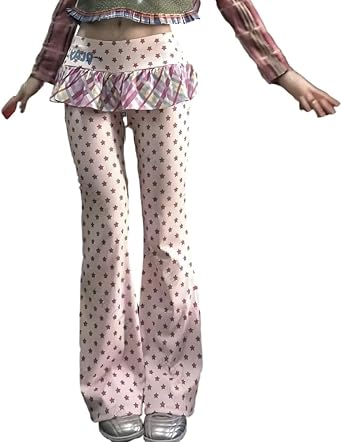 Polka Dot Priscilla Pants Women Wide Leg Flare Leggings Baggy 2000s Y2k Sweatpants Cute Aesthetic Coquette Clothes