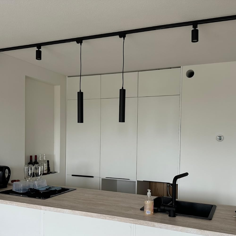 Qub Focus III 1-Phasen LED Schienensystem Komplettset 400cm I-Form GU10 Schwarz