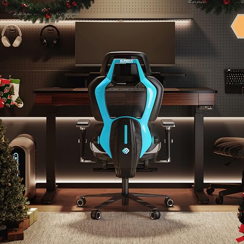 Image of EUREKA ERGONOMIC Gaming Chairs for Adults GC05, Gamer Chair with Lumbar Support, Gaming Chair with 4D Armrests, Ergonomic Gaming Chairs with Adjustable Headrest, Blue
