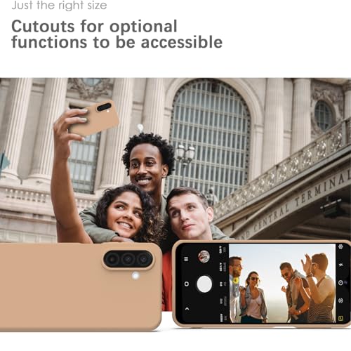 Image of YATWIN Silicone Case for Samsung Galaxy A17 4g /5g, Soft-Touch, Shockproof, DustProof, Antiskid Phone Cover for Samsung Galaxy A17 4g /5g - Milk Tee