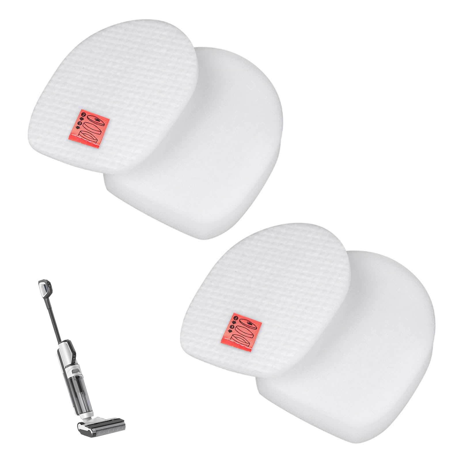 2 Pack Replacement Filter Compatible with Shark IZ201UK IZ251UK IZ300UKT IZ251UKT IZ201UKT IZ202SM IZ201ME IZ201EUT IC300 Vacuum Filter, Vacuum Filters Reusable Cordless Foam and Felt Filters