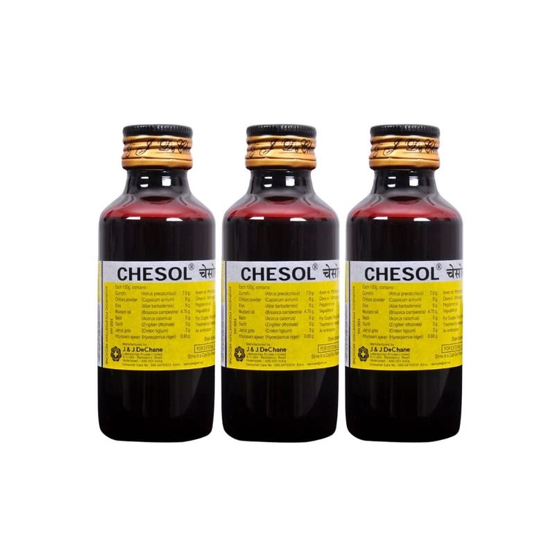 J & J DeChane - Chesol 100 ml – Embrocation for Muscular Aches/Pains, Chest Colds & Bronchitis - Pack of 3-picture-41