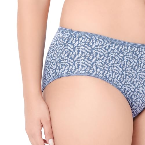 Image of juliet Cotton Hipster Premium Panties Set of 5 Full Coverage Stretchable Fabric