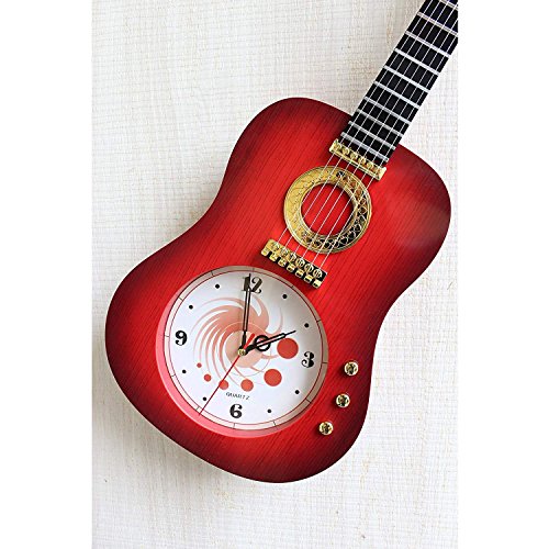 Image of Guitar Shaped Beautiful Wall Clock for Your Home Decor and Best Gift for Your Loved Ones(24 inch)(60 cm)