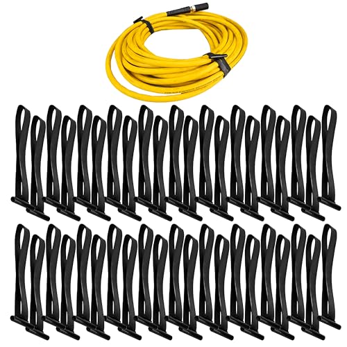 Image of Reusable Zip Ties 7 inch, 45-Pack - USA-Made Heavy-Duty Industrial Stretchable Fasteners - All-Weather Material, UV & Ozone Resistance - Wire Straps to Store Equipment & Declutter Garage by IDL Packaging