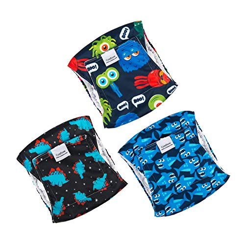Image of CuteBone Dog Belly Bands for Male Dogs Wraps Washable Doggie Diapers DM07M